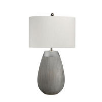TISCHLEUCHTE - Silberfarben, Design, Keramik/Textil (30/54cm) - Elstead Lighting