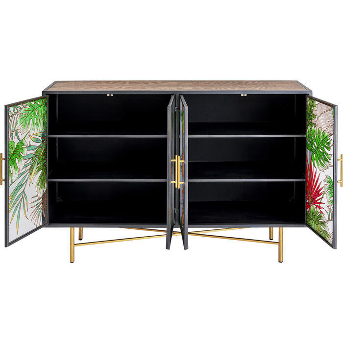 SIDEBOARD in 135/95/38 cm - Goldfarben/Multicolor, Design, Glas/Holz (135/95/38cm) - Kare-Design