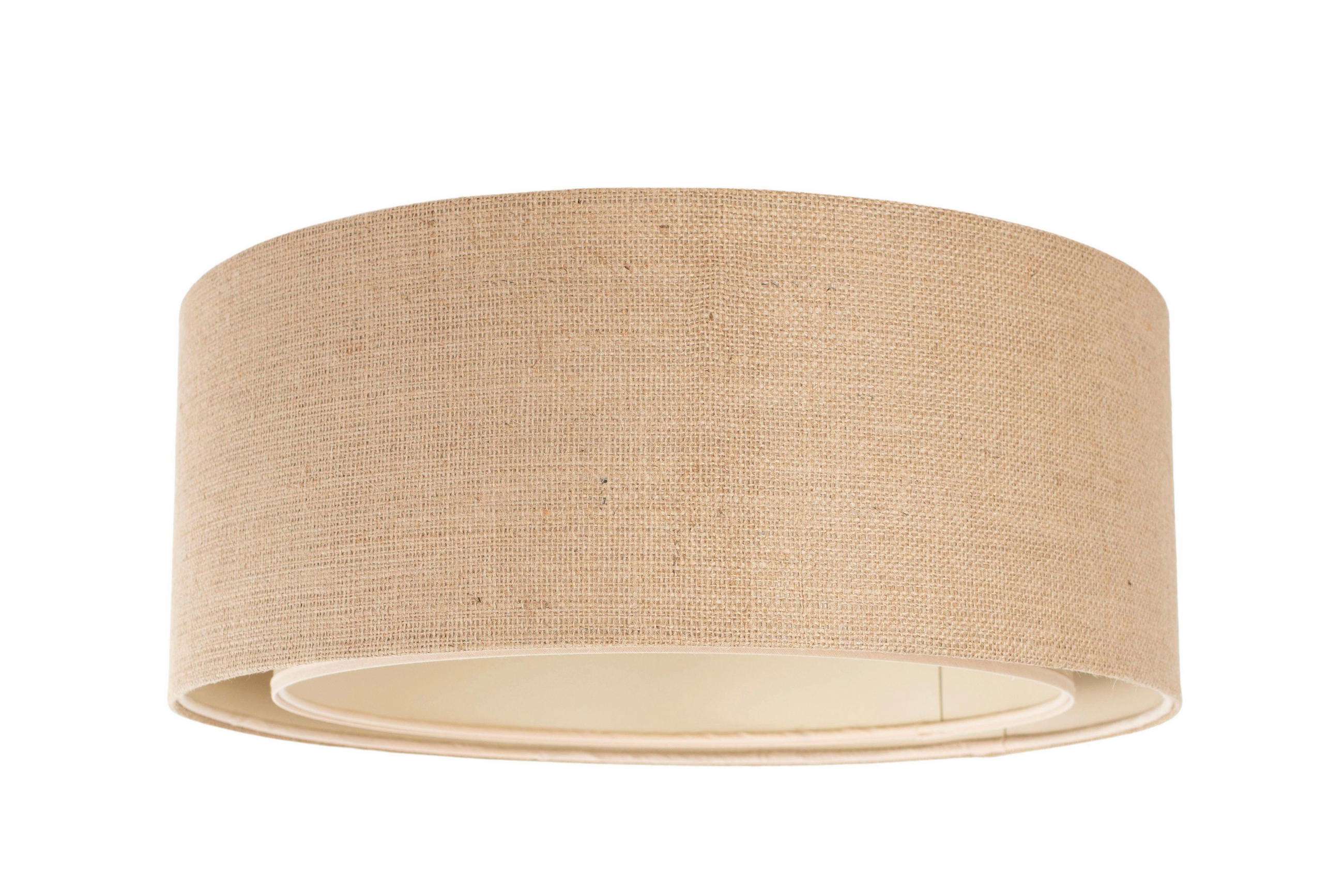 DECKENLEUCHTE Boho Elegant 50/20 cm   - Beige/Karamell, Natur, Kunststoff/Textil (50/20cm)