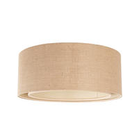 DECKENLEUCHTE Boho Elegant 50/20 cm   - Beige/Karamell, Natur, Kunststoff/Textil (50/20cm)
