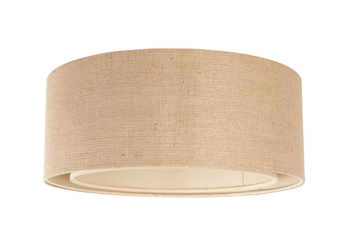 DECKENLEUCHTE Boho Elegant 50/20 cm   - Beige/Karamell, Natur, Kunststoff/Textil (50/20cm)