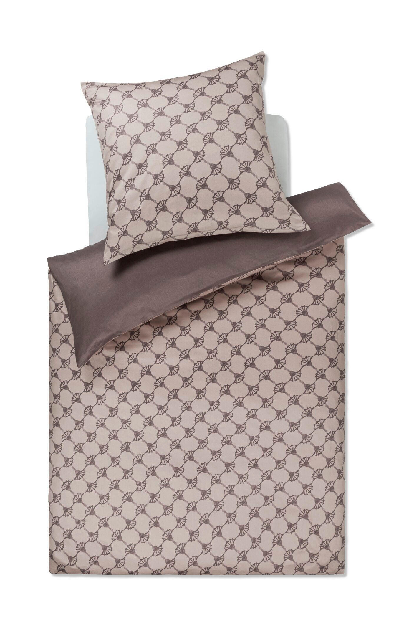 BETTWÄSCHE 2-teilig JOOP! CORNFLOWER DOUBLE Jersey 135/200 cm  - Taupe, Basics, Textil (135/200cm) - Joop!