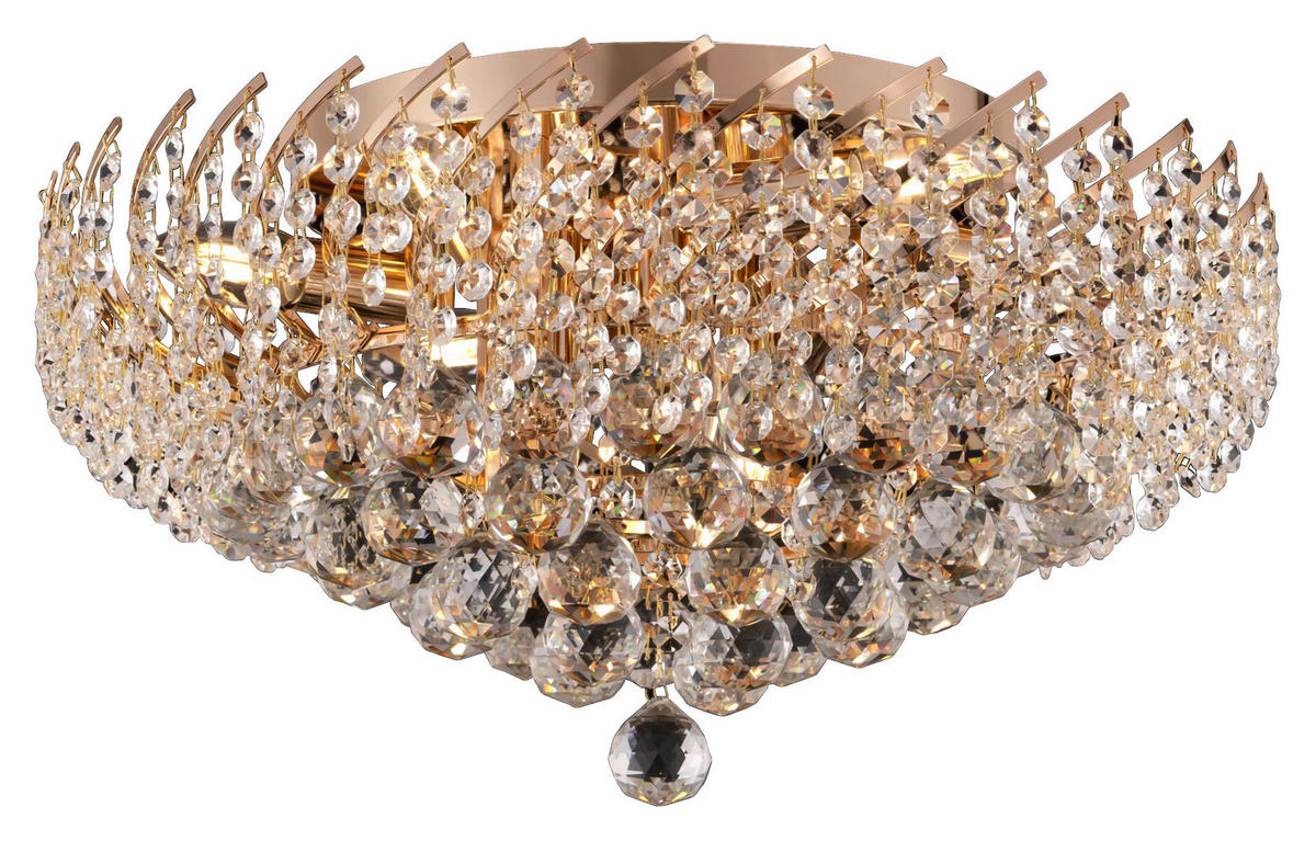 TAKKRONA 51/24,5/51 cm  - guldfärgad, Trend, metall/glas (51/24,5/51cm) - MAYTONI