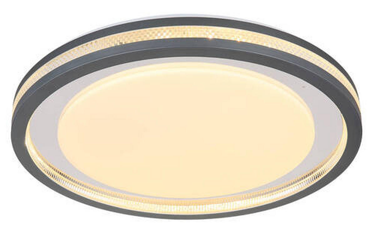 LED-DECKENLEUCHTE 30 W  47,8/6,7 cm    - Weiss/Transparent, Konventionell, Kunststoff/Metall (47,8/6,7cm) - Globo