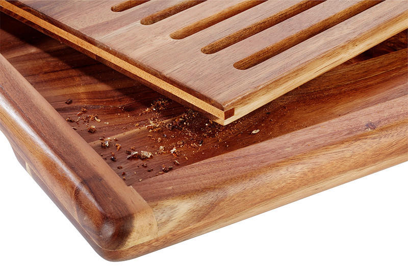 Thumbnail - Schneidebrett Acacia, Karamell, Holz, Akazie, 32.5x2.5x53 cm, rutschfeste Füße, Küchenzubehör, Schneidebretter