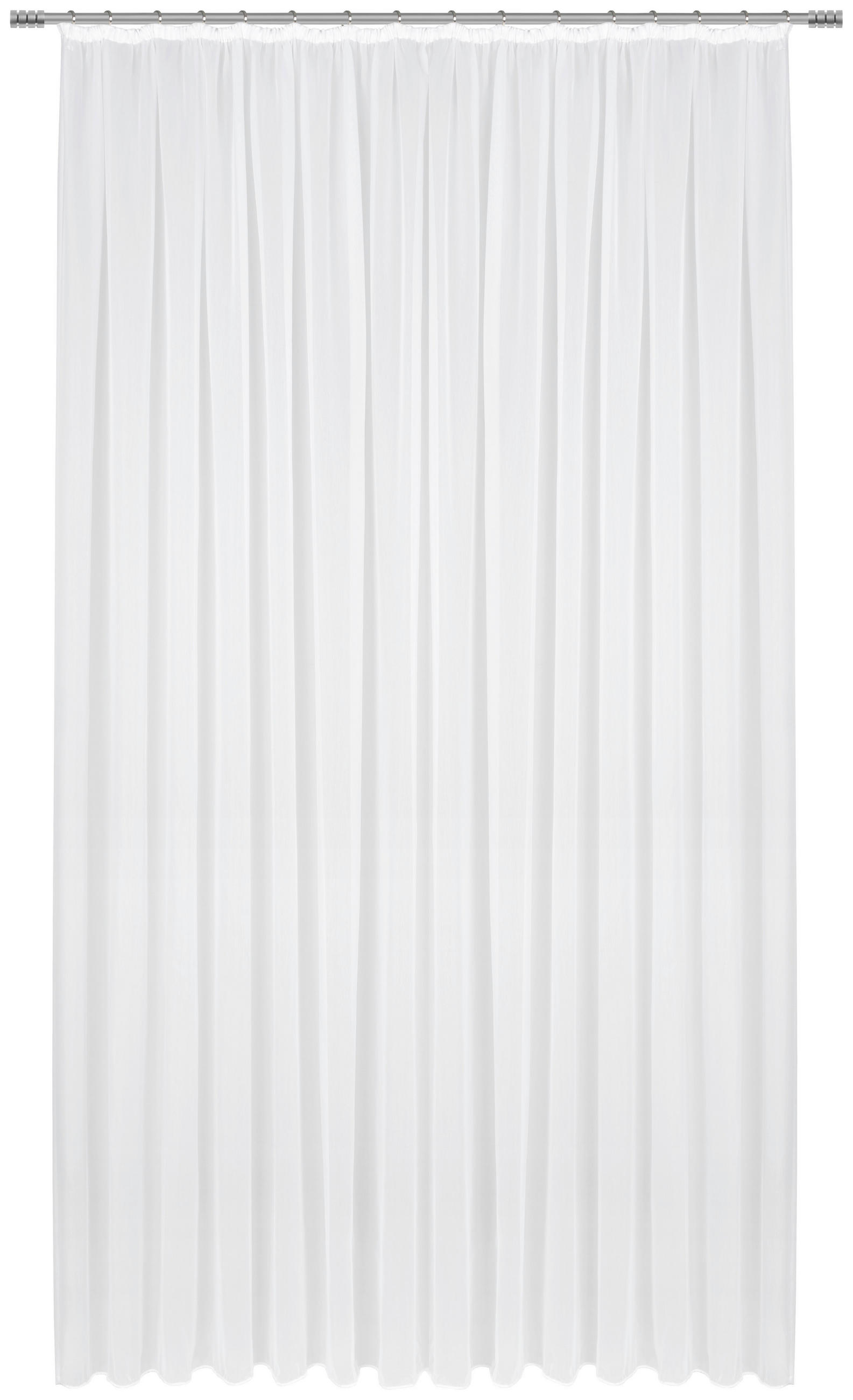 KUSOVÁ ZÁCLONA, 300/245 cm - biela, Basics, textil (300/245cm) - Boxxx