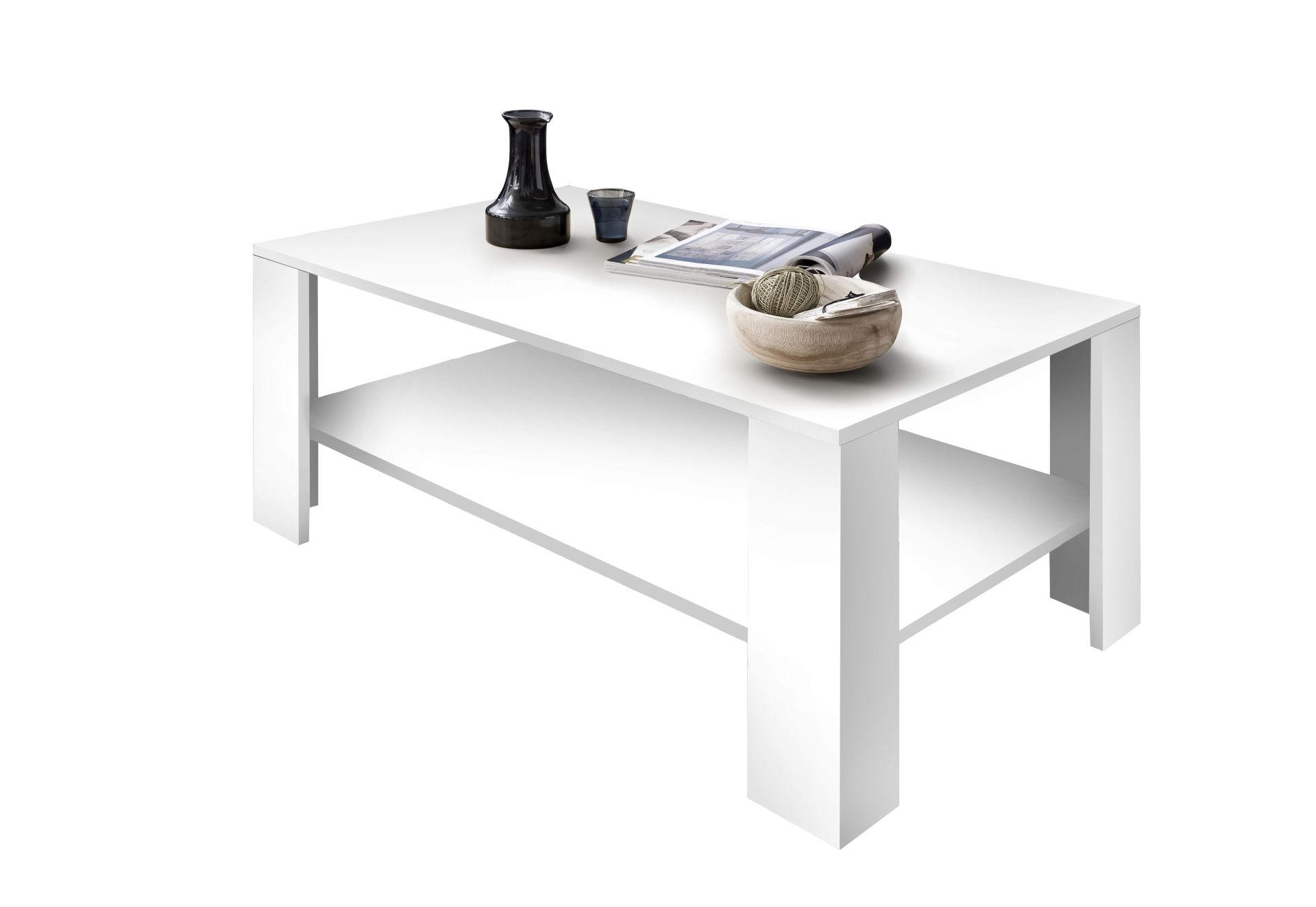 KONFERENČNÍ STOLEK, bílá, kompozitní dřevo, 100/38/50 cm - bílá, Moderní, kompozitní dřevo (100/38/50cm) - Ti'me