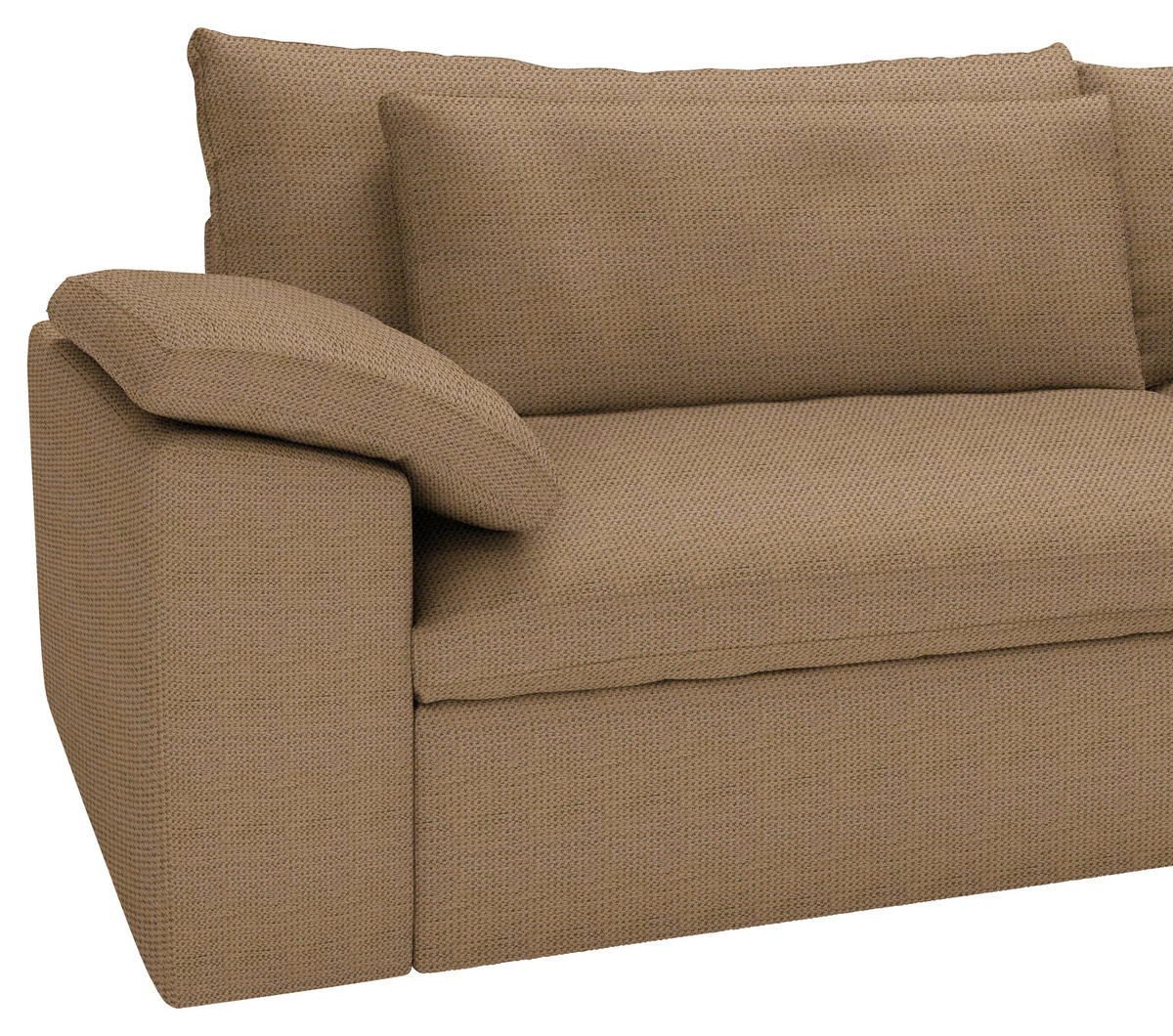 ECKSOFA  Chenille Rostfarben  - Rostfarben/Schwarz, Modern, Kunststoff/Textil (306/198cm) - Carryhome