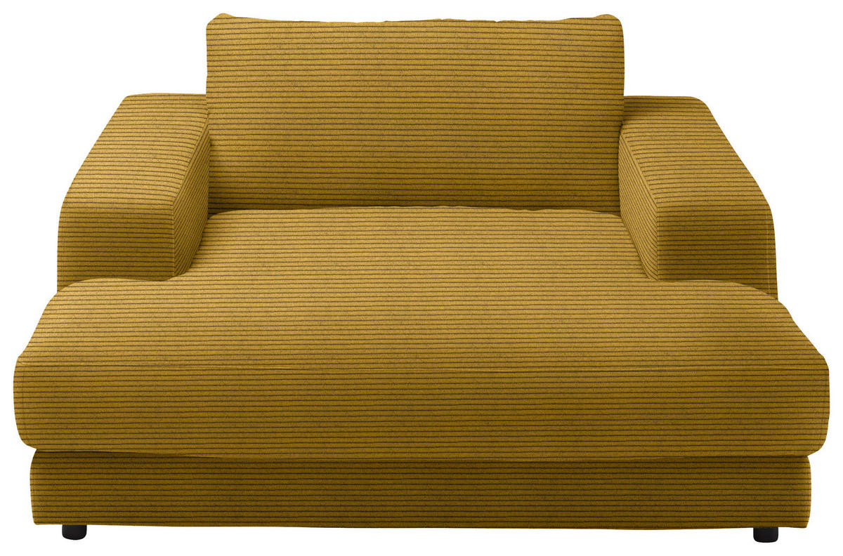 XXL-SESSEL in Feincord Goldfarben, Hellgrün  - Goldfarben/Schwarz, Design, Kunststoff/Textil (150/86/170cm) - Lomoco