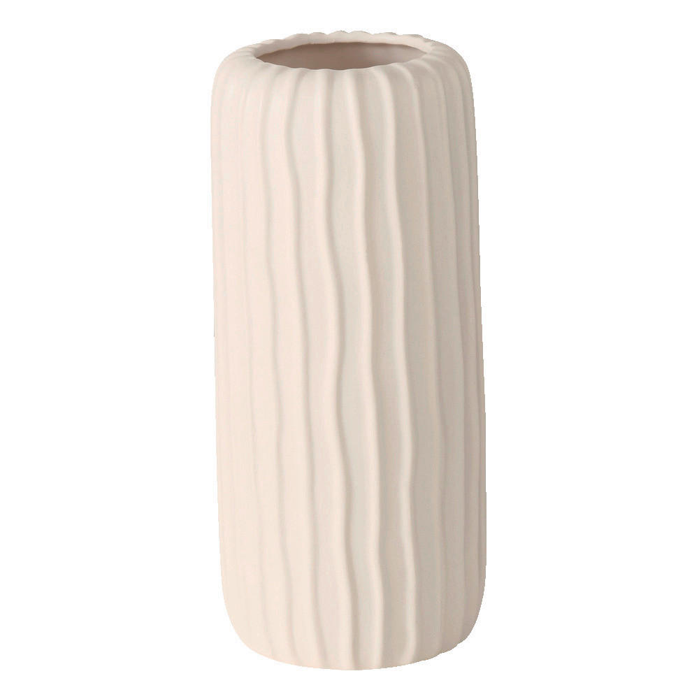 VÁZA, kameň, 26 cm - biela, Basics, kameň (11/26cm)