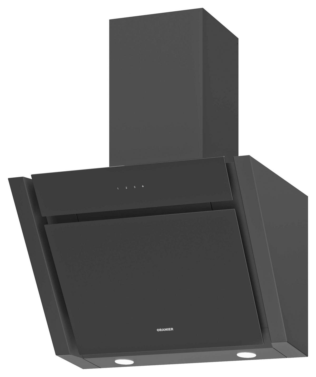 DUNSTABZUGSHAUBE MEBA60S2  - Schwarz, Basics, Glas/Metall (59,6/77,8-116,3/39,0cm) - Oranier