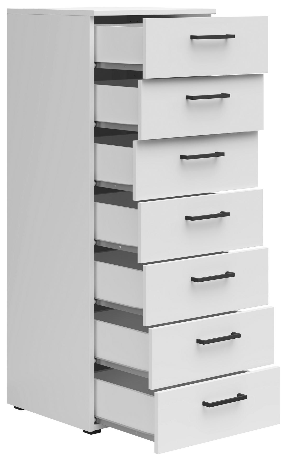 KOMMODE 45/115/40 cm  in Weiss  - Weiss/Anthrazit, Modern, Holzwerkstoff/Kunststoff (45/115/40cm) - Carryhome