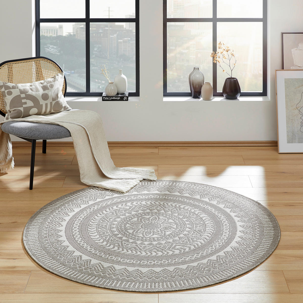 PREPROGA ZA ZUNANJO UPORABO  Skara      200 cm   tkano  bež  - bež, Natur, tekstil (200cm) - Novel