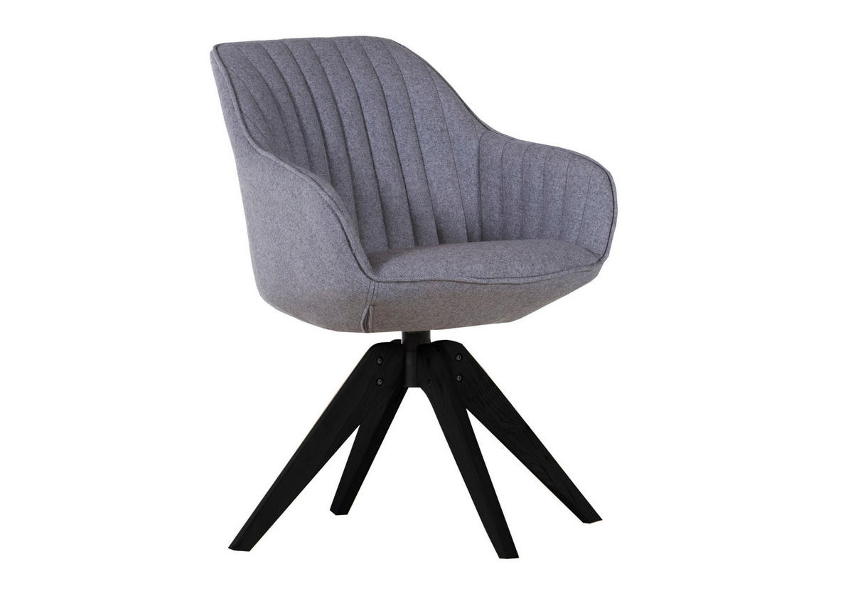SCAUN CU BRAȚE in gri  - gri, Design (60/83/65cm) - Hom`in