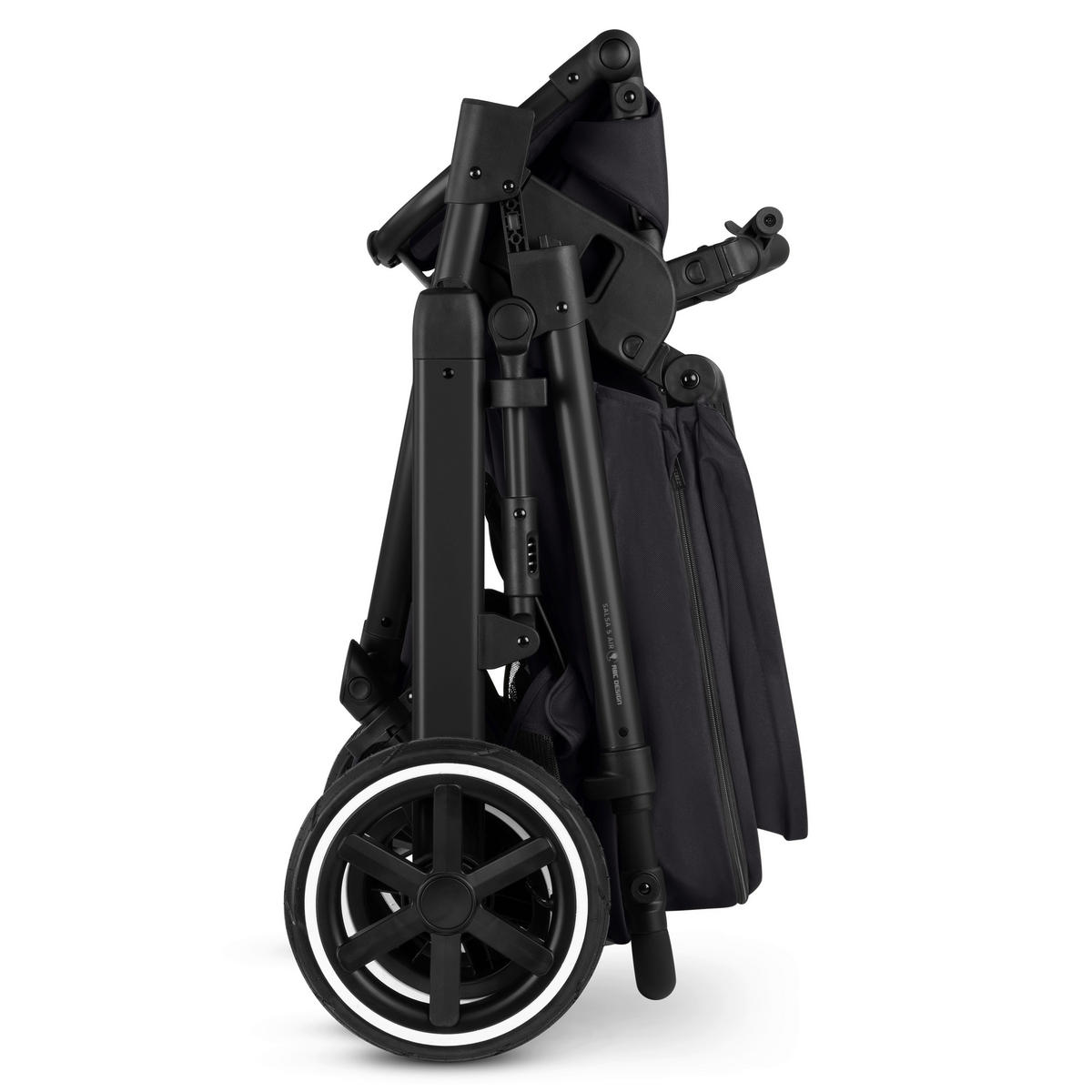 KINDERWAGENSET Salsa 5 Air 3in1 Set Calla  - Schwarz, Basics, Textil/Metall (63/118/95.5cm) - ABC Design