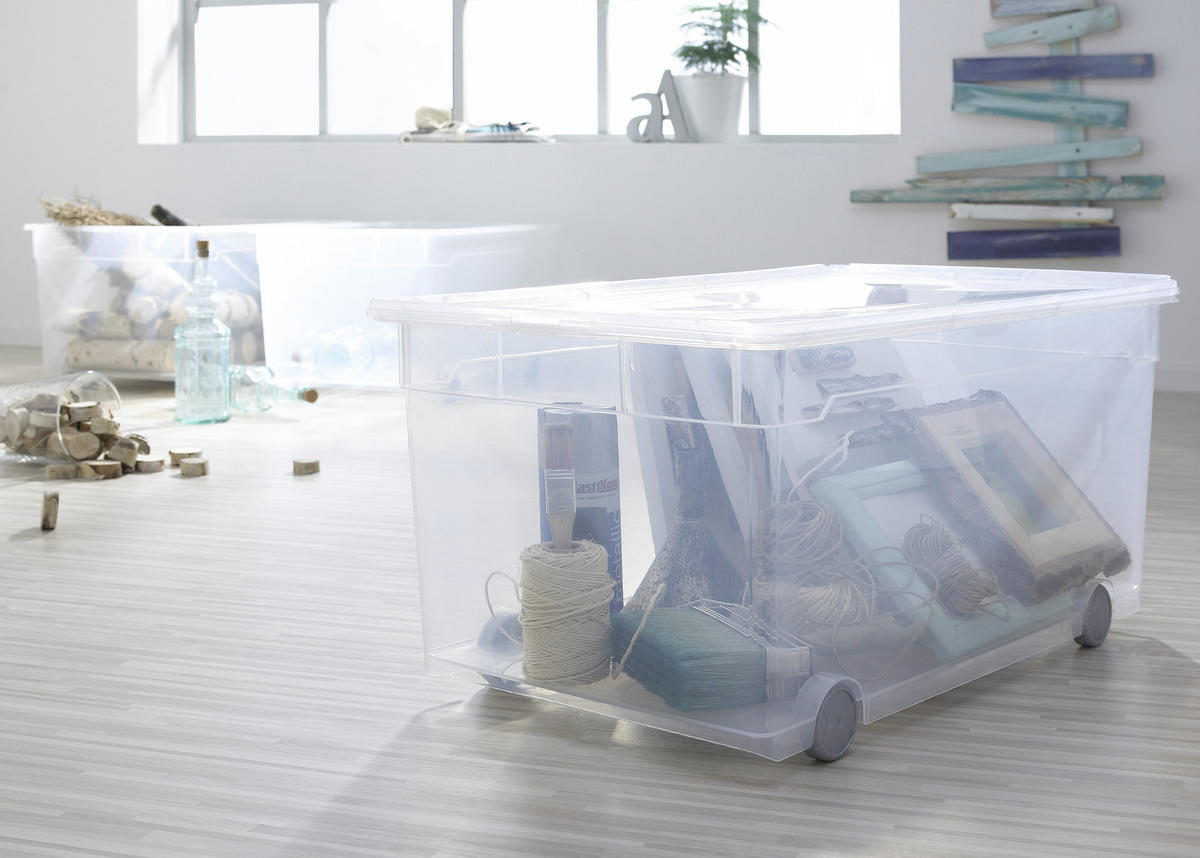 BOX MIT DECKEL 71.5/40/33.5 cm  - Transparent, Konventionell, Kunststoff (71.5/40/33.5cm) - Rotho