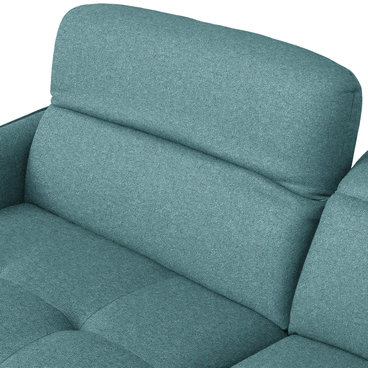 ECKSOFA Flachgewebe Petrol  - Petrol/Schwarz, Design, Textil/Metall (175/246cm) - Celina