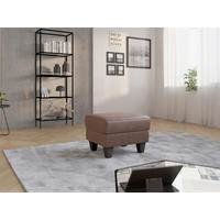 HOCKER in Textil Haselnussfarben  - Wengefarben/Haselnussfarben, KONVENTIONELL, Holz/Textil (58/48/58cm) - Sit & More