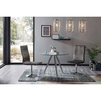 ESSTISCH in Glas 100/100/75 cm  - Klar/Chromfarben, MODERN, Glas/Metall (100/100/75cm) - Livetastic