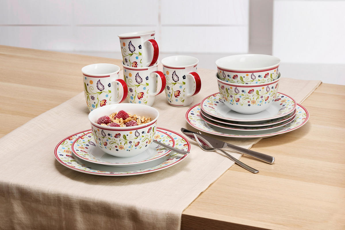 MÜSLISCHALENSET Shanti  - Multicolor/Weiß, KONVENTIONELL, Keramik (16/15/14,5cm) - Ritzenhoff Breker