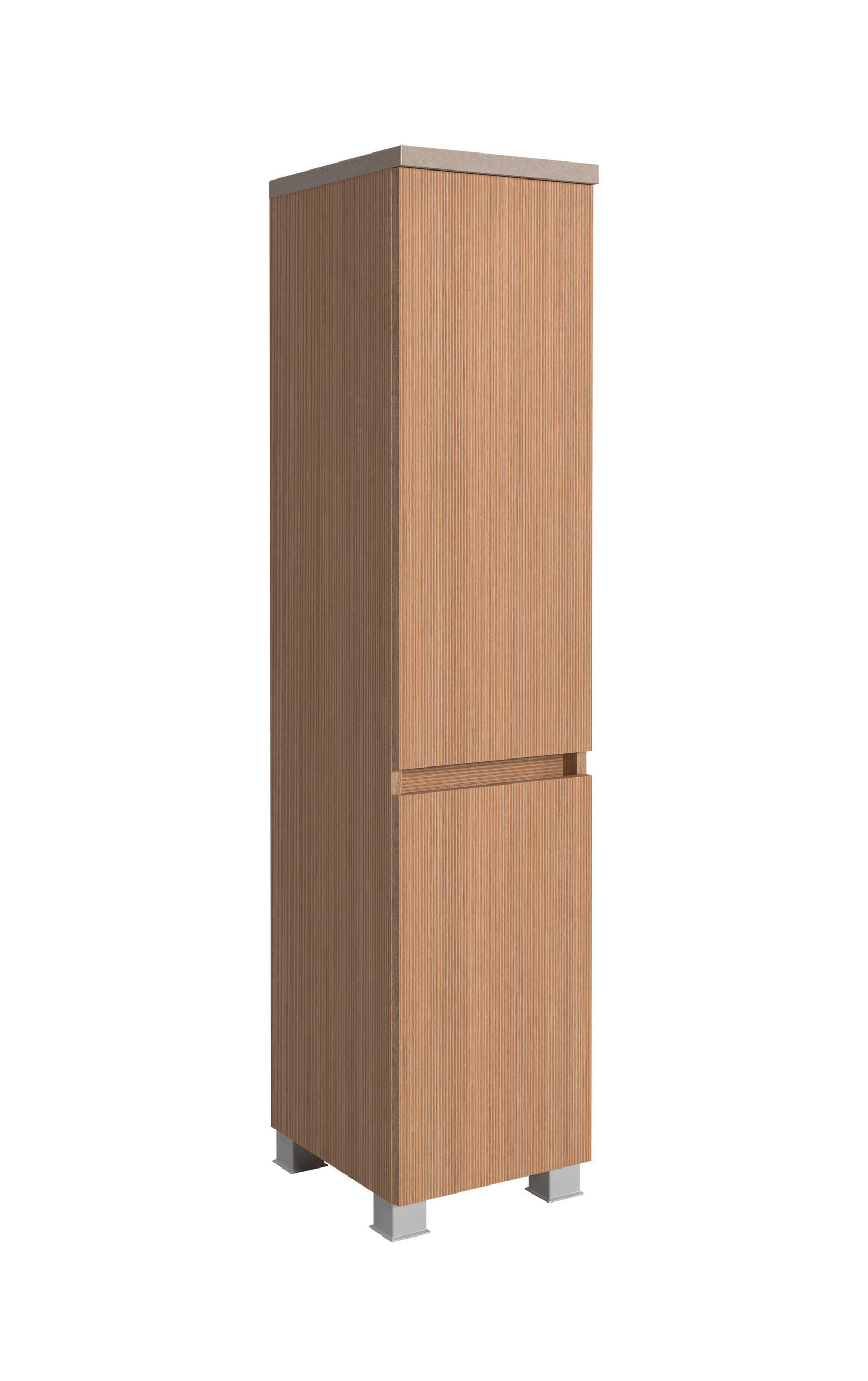 MIDISCHRANK 30/131/35 cm  - Sandfarben/Eichefarben, Konventionell, Holzwerkstoff/Kunststoff (30/131/35cm) - Xora