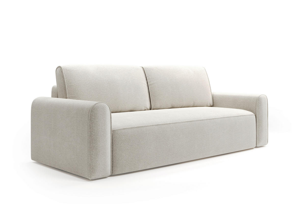 SCHLAFSOFA Chenille Grau  - Schwarz/Grau, Modern, Holz/Holzwerkstoff (240/92/103cm) - Livetastic