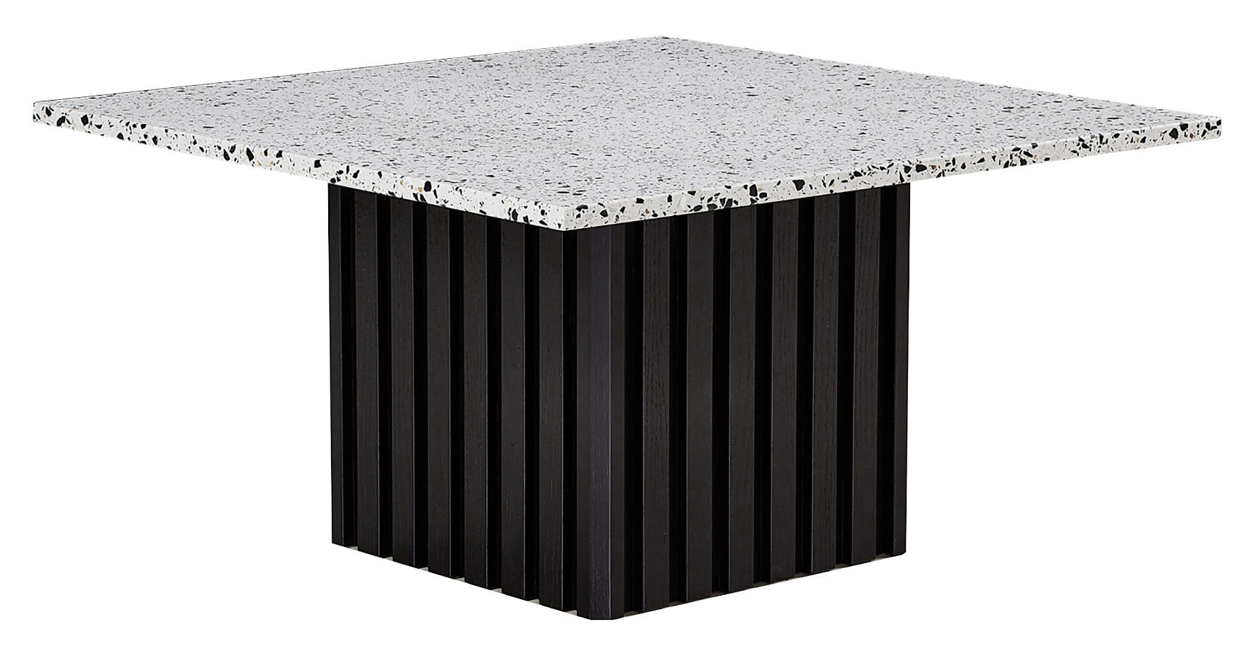 SOFFBORD i trä, sten 85/85/44 cm  - multicolor/svart, Design, trä/sten (85/85/44cm)