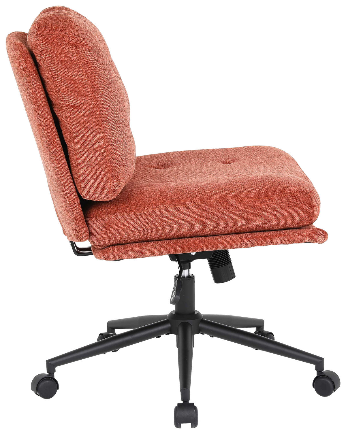 DREHSTUHL Mikrofaser Rot  - Rot/Schwarz, MODERN, Holz/Kunststoff (66/90/98/76cm) - MID.YOU