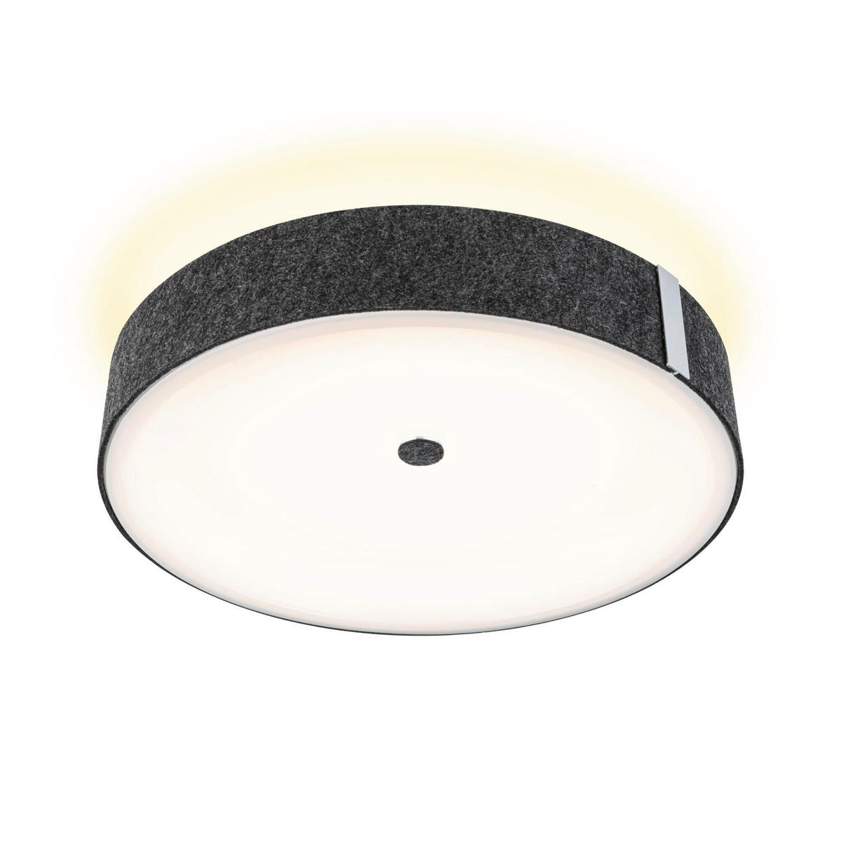 DECKENLEUCHTE Malika 40,2/10,7 cm   - Anthrazit, Basics, Kunststoff/Textil (40,2/10,7cm) - Paulmann