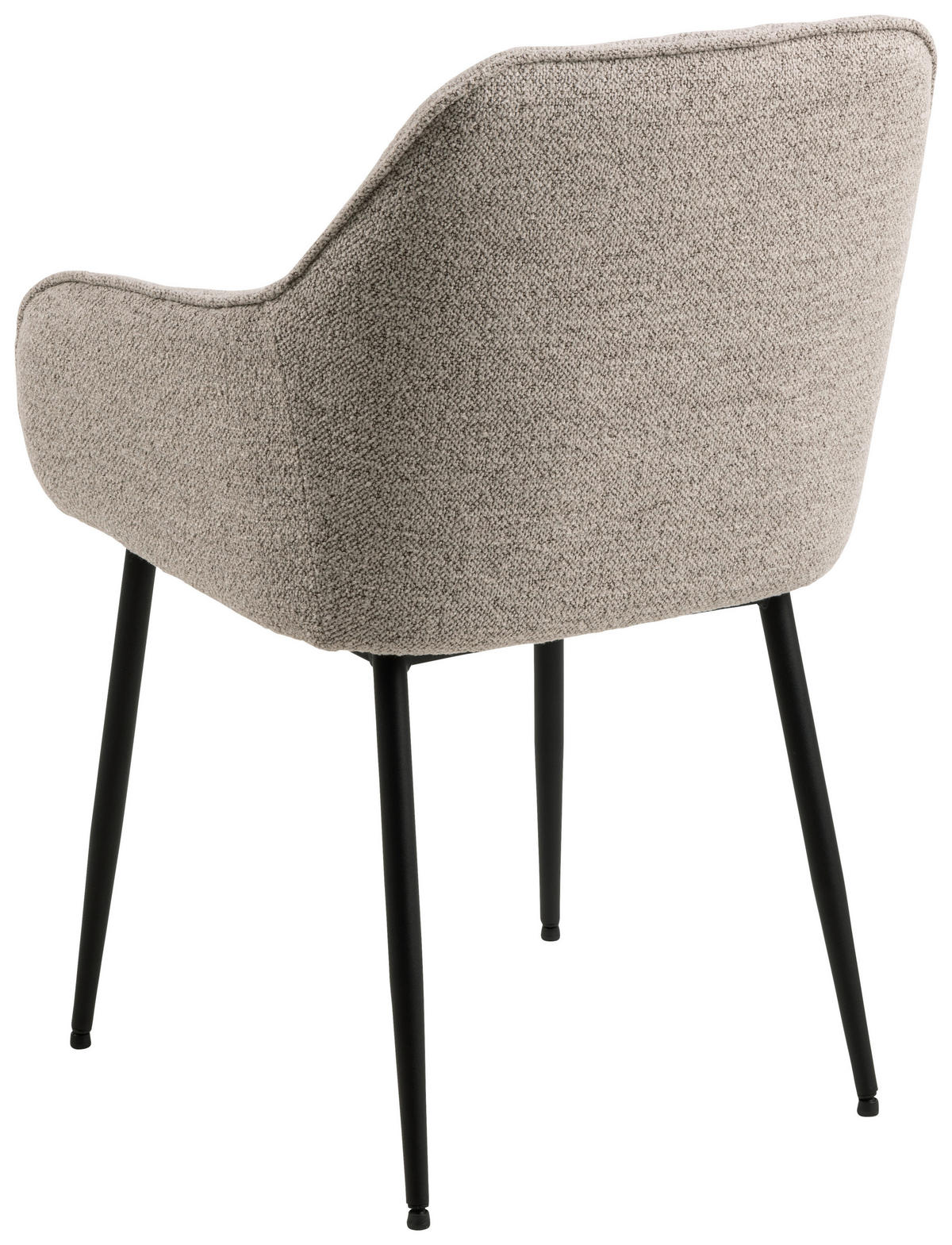ŽIDLE S PODRUČKAMI, buklé, béžová - černá/béžová, Moderní, kov/textil (58/83/55cm) - MID.YOU