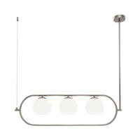 PENDELLEUCHTE Modern 89/25,5/137 cm  - Weiß/Nickelfarben, Trend, Glas/Metall (89/25,5/137cm) - MAYTONI