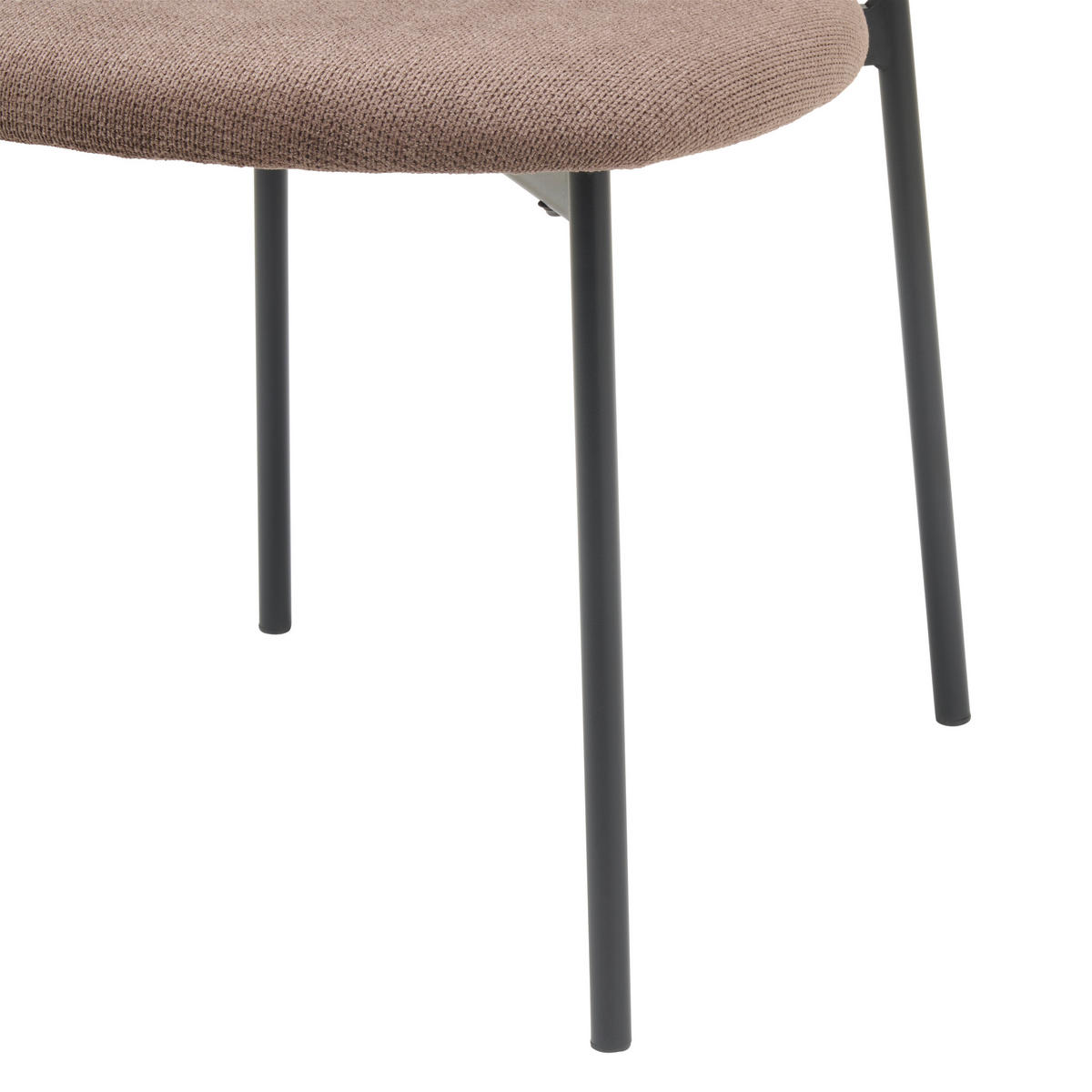 STOLIČKA, 53/80/57 cm - hnedá/čierna, Konventionell, kov/textil (53/80/57cm) - MID.YOU