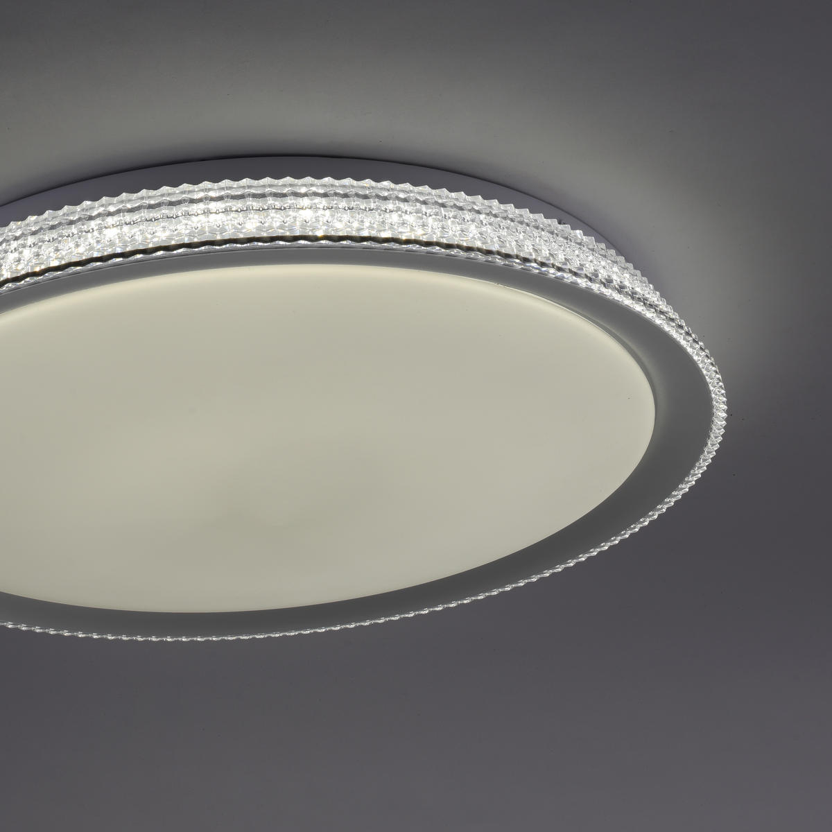 LED-DECKENLEUCHTE Lola Smart  Smart 51/51/9 cm   - Silberfarben/Weiß, Design, Kunststoff/Metall (51/51/9cm)