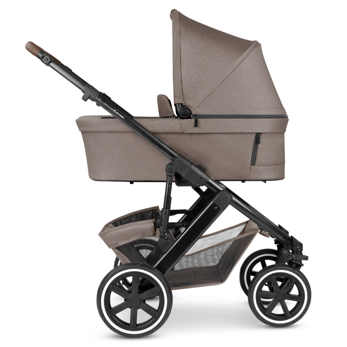 KINDERWAGENSET Salsa 5 Air 3in1 Set Calla  - Schwarz/Braun, Basics, Textil/Metall (63/118/95.5cm) - ABC Design