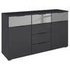 SIDEBOARD 120/81/42 cm  - aluminiumfärg/grå, Modern, metall/trämaterial (120/81/42cm) - Rauch Möbel