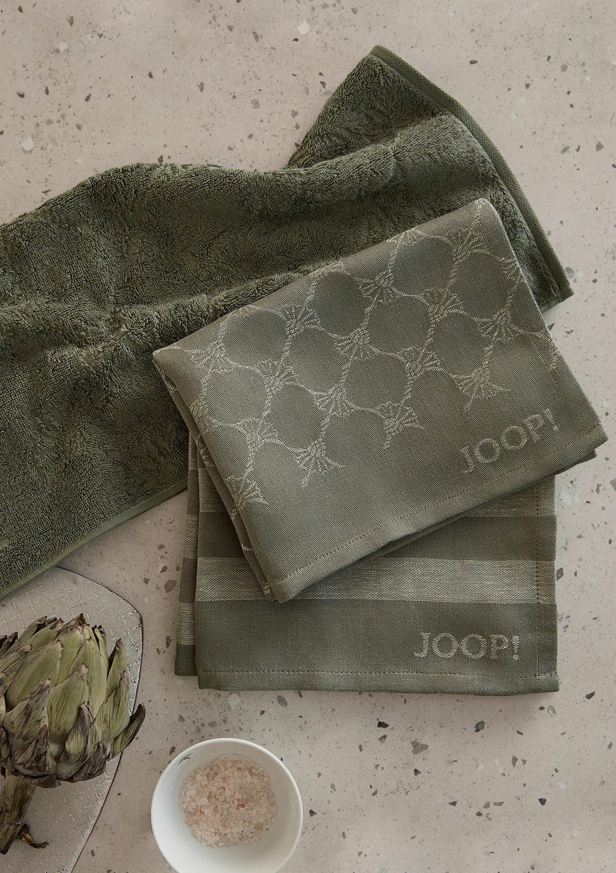 UTĚRKA NA NÁDOBÍ  - zelená, Basics, textil (50/70cm) - Joop!