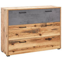 KOMMODE  in 120/89,4/38 cm  - Fichtefarben/Schwarz, MODERN, Holzwerkstoff/Kunststoff (120/89,4/38cm) - Livetastic
