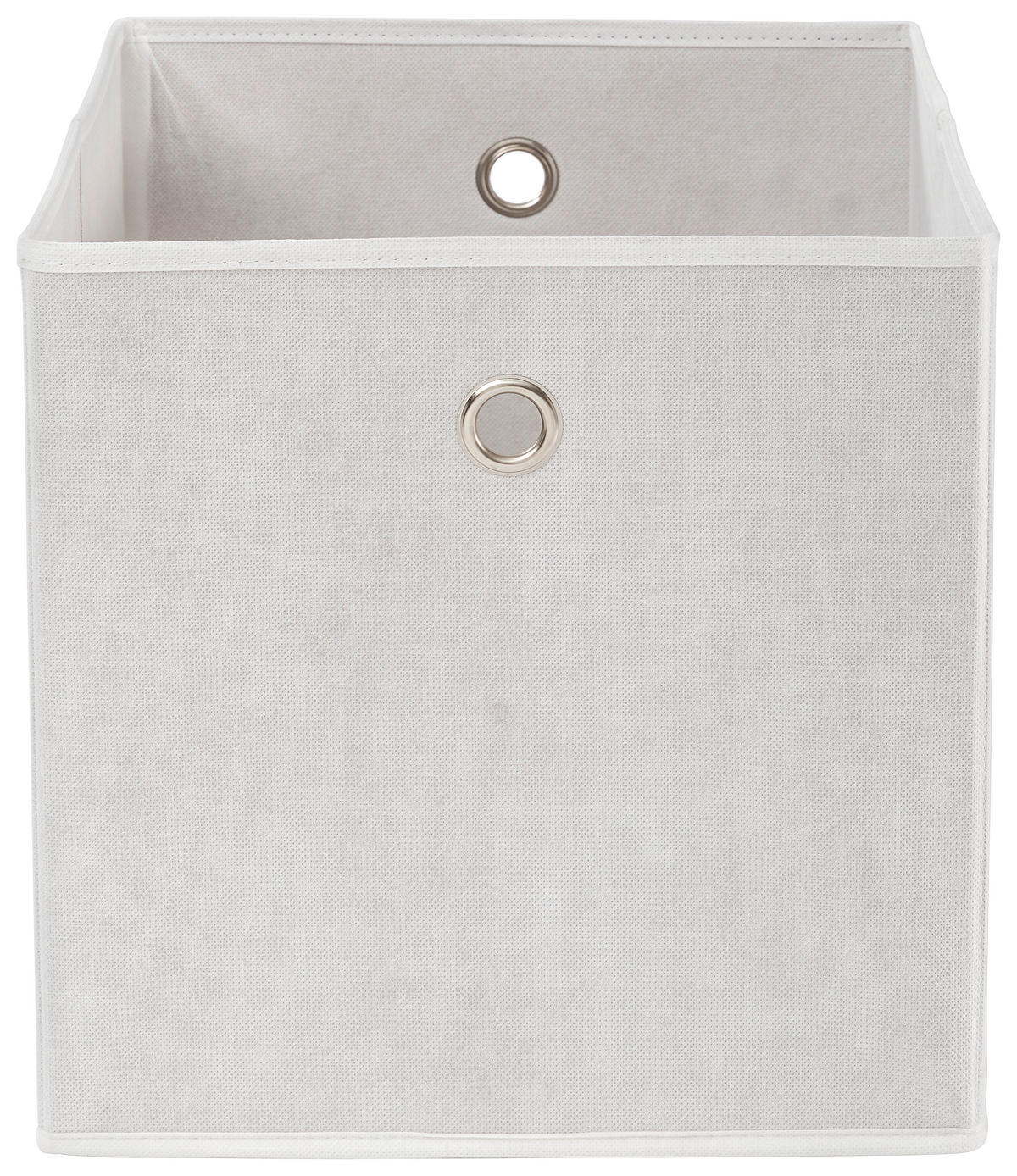 FALTBOX 3er Set - Silberfarben/Weiß, Design, Karton/Textil (32/32/32cm) - Carryhome