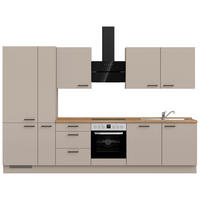 KÜCHENLEERBLOCK 330 cm   in Eichefarben, Sandfarben  - Sandfarben/Eichefarben, MODERN, Holzwerkstoff/Metall (330cm) - Nobilia