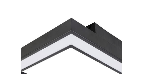 LED-DECKENLEUCHTE 50/50/8 cm    - Schwarz, Trend, Kunststoff/Metall (50/50/8cm) - Novel