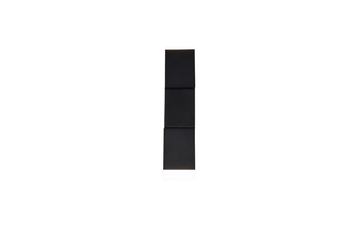 LED-WANDLEUCHTE   - Schwarz, Basics, Metall (17/5/8cm)