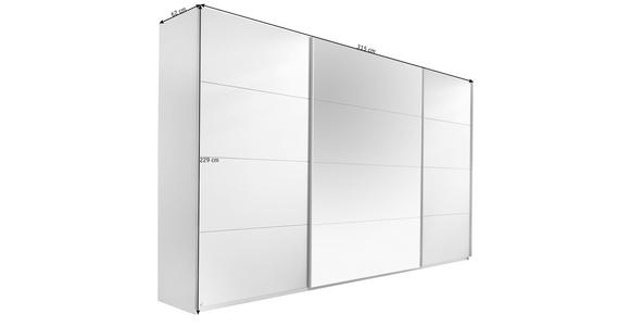 SCHWEBETÜRENSCHRANK 315/229/62 cm 3-türig  - Silberfarben/Sonoma Eiche, Design, Glas/Holzwerkstoff (315/229/62cm) - Carryhome