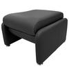 HOCKER Echtleder Schwarz  - Silberfarben/Schwarz, Design, Leder/Metall (62/42/60cm) - Livetastic