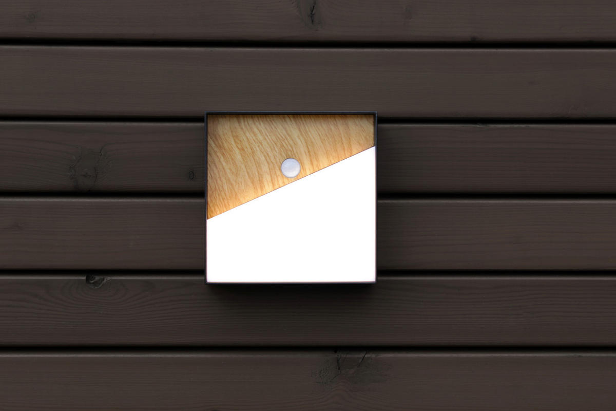 AKKU-WANDLEUCHTE - Natur, Metall (15/15/4cm)