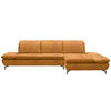 ECKSOFA Currygelb Mikrofaser  - Currygelb/Schwarz, Design, Textil/Metall (315/200cm) - Chilliano