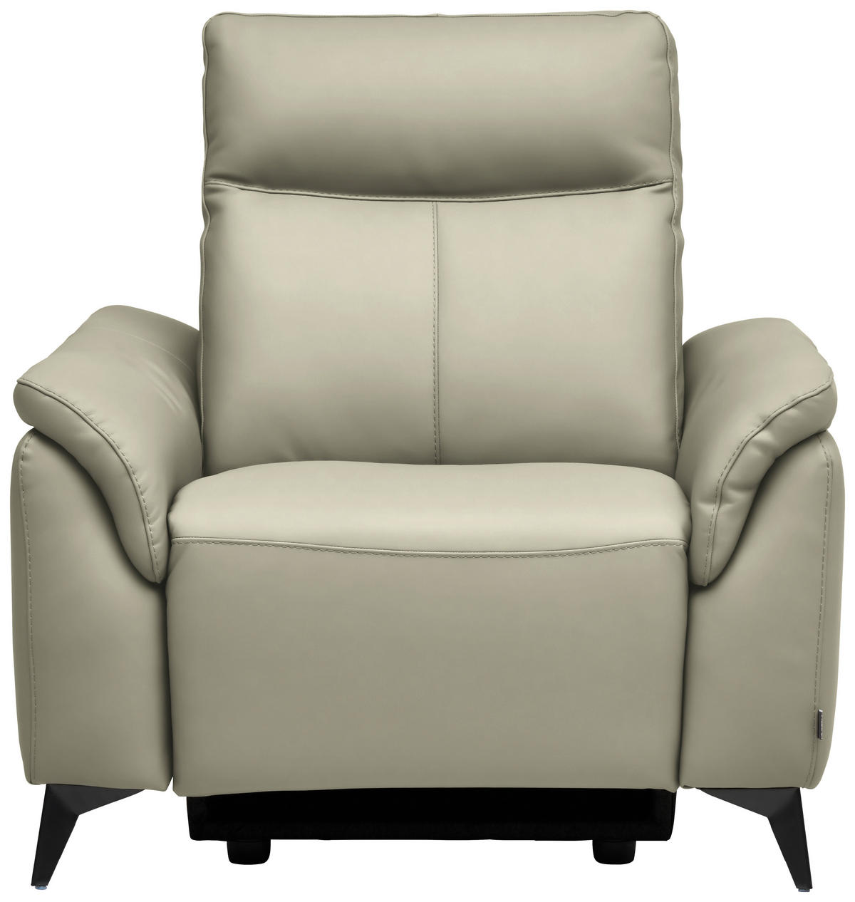 FOTELJA koža  srebrne boje   - srebrne boje/crna, Design, koža/metal (116/105/98cm) - Belluti