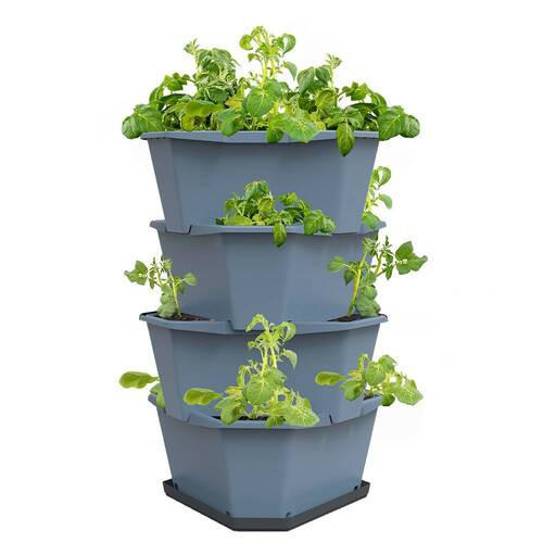 PFLANZTOPF   - Blau, Basics, Kunststoff (44/65/44cm) - Gusta Garden