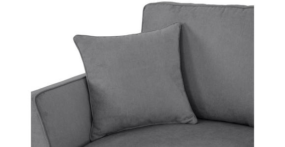 ECKSOFA in Velours Grau  - Schwarz/Grau, KONVENTIONELL, Holz/Textil (244/159cm) - Carryhome