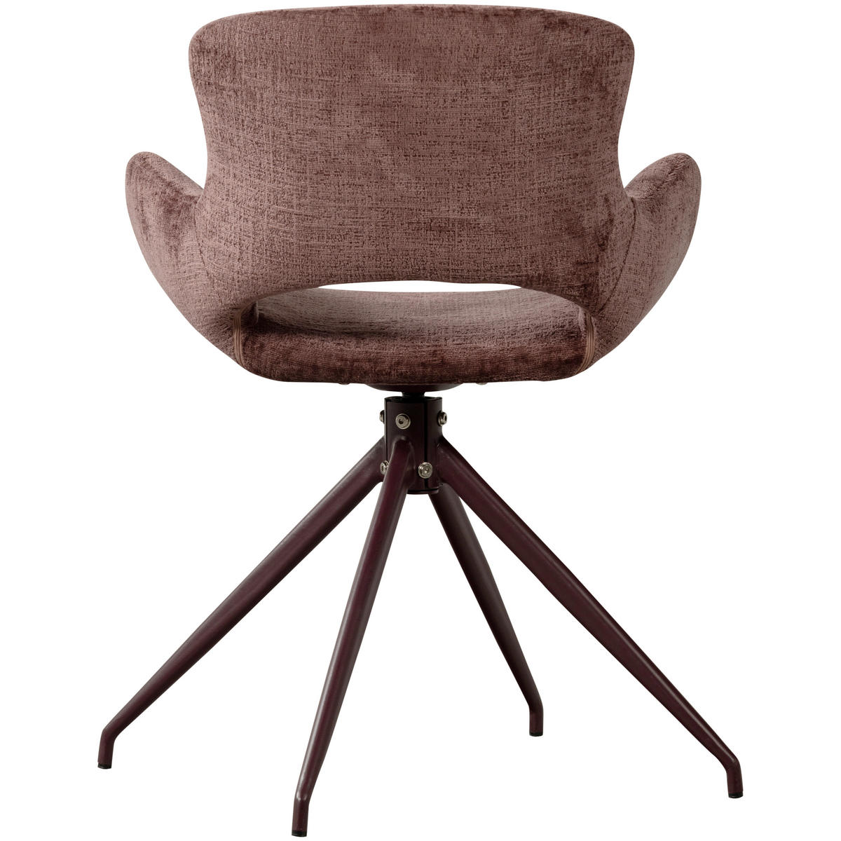 ARMLEHNSTUHL-SET 2 Stück  in Samt  - Lila/Schwarz, MODERN, Textil/Metall (58/58/82cm) - Livetastic