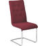 SCHWINGSTUHL Lederlook Dunkelrot, Edelstahlfarben - Edelstahlfarben/Beige, Design, Textil/Metall (45/103/50cm) - Dieter Knoll